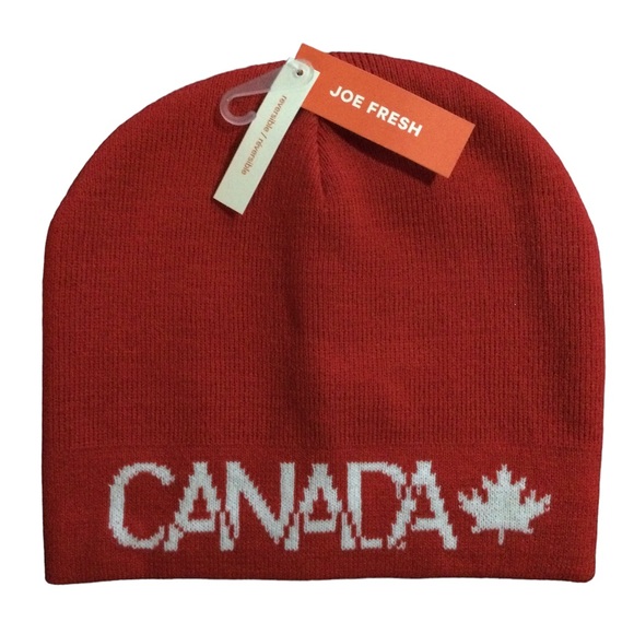 ✅ X5 BRAND NEW WITH TAG Canada Maple Leaf Red Reversible Winter Hat/Toques/Tuque - Picture 3 of 11
